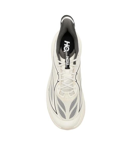 Hoka One One White Mach Remastered Logo-Detail Sneakers for men