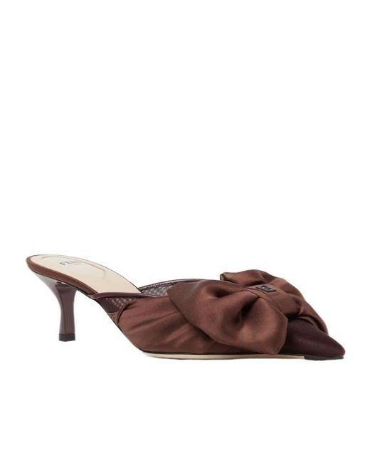 Fendi Brown Colibrì Mules