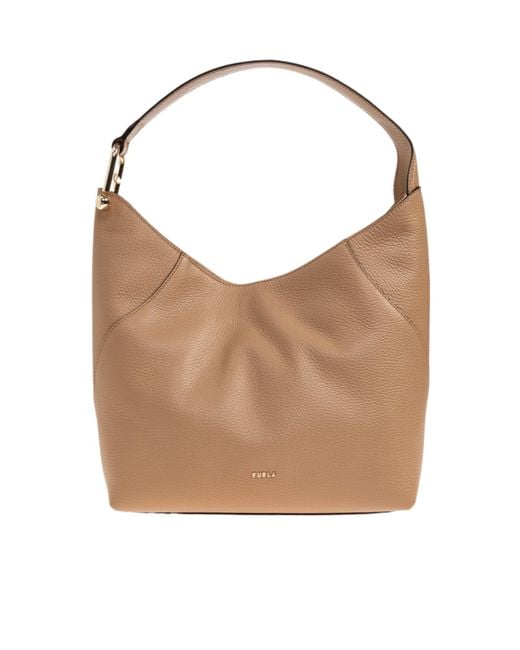 Furla White Lara Medium Shoulder Bag