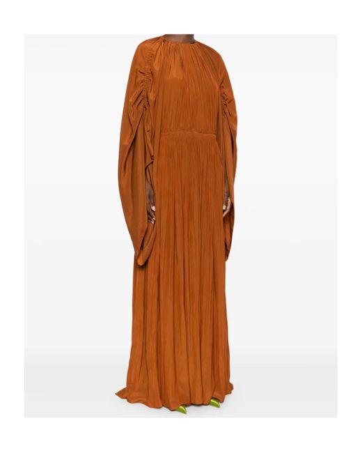 Lanvin Brown Long Sleeve Dress