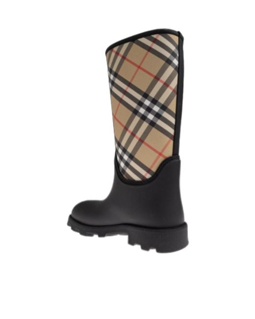 Burberry Black Marsh Stamp Boots for men