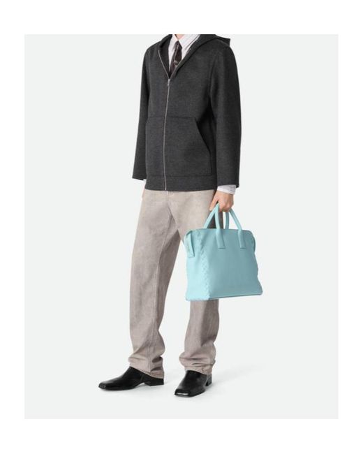 Bottega Veneta Blue Interview Briefcase for men