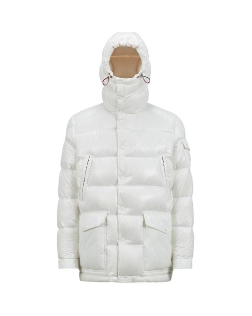 Moncler White Chiablese Short Puffer Jacket for men