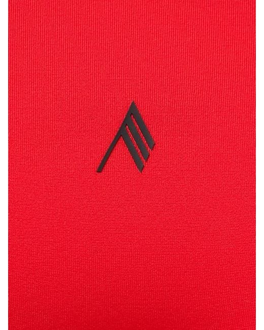 The Attico Red Lycra Triangle Bikini