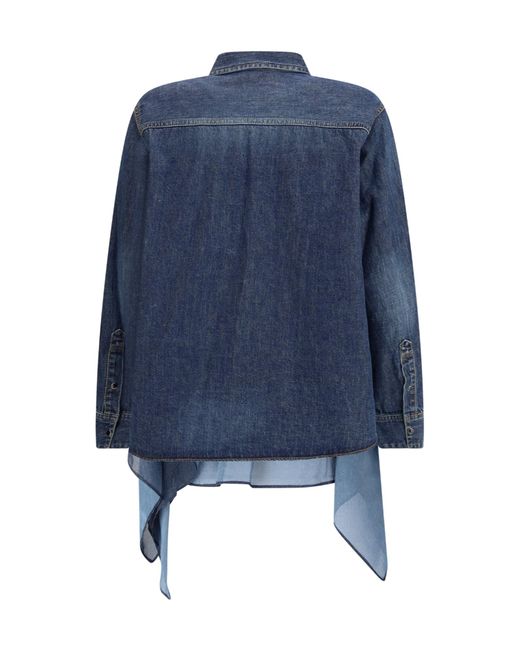 Sacai Blue Patch-Pocket Shirt