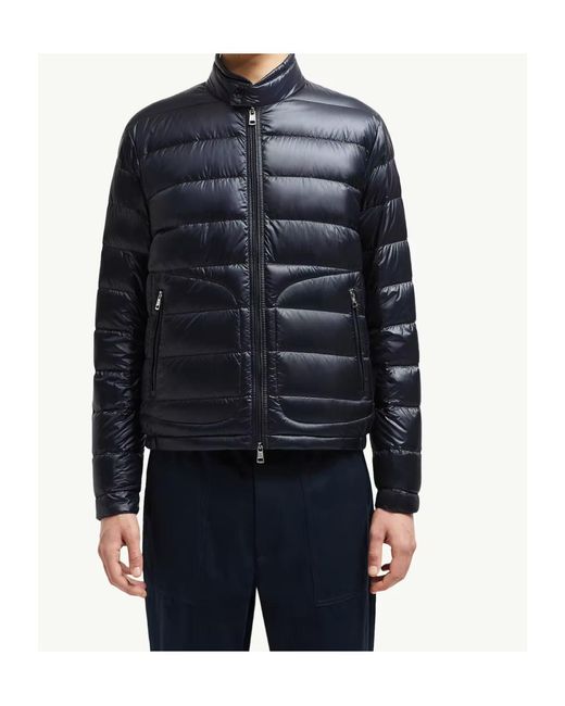 Moncler Blue Acorus Zip-Up Quilted Jacket for men