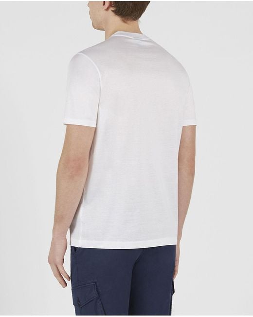 Paul & Shark White Logo Embroidered T-Shirt for men