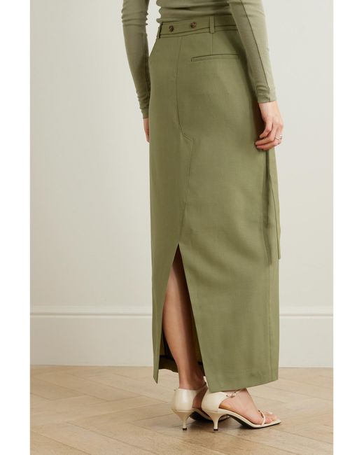 Rohe Green Belt Loop Midi Skirt