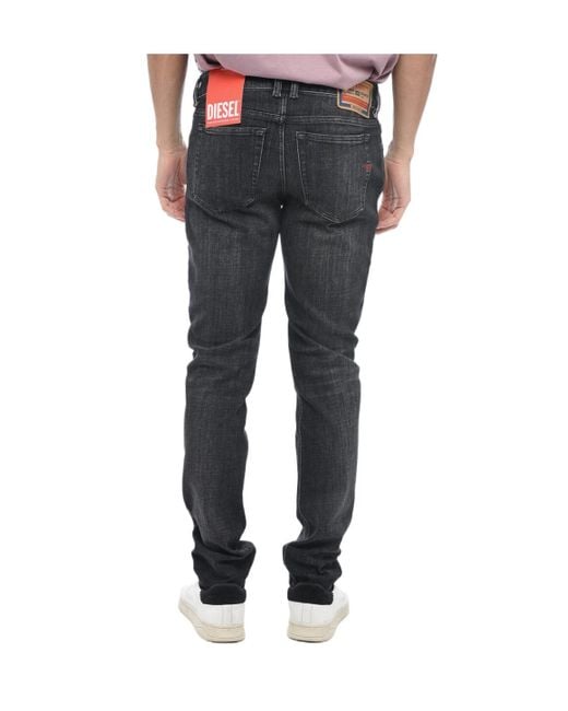 DIESEL Gray Stretch Jeans for men
