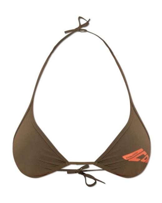 DSquared² Metallic Patterned Bikini Top