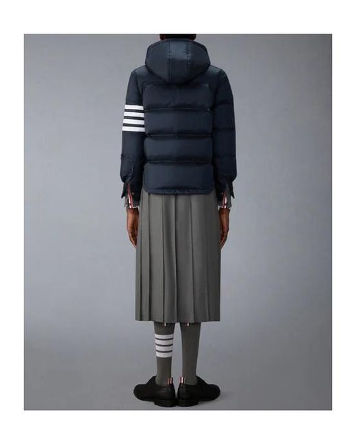 Thom Browne Blue Down Hooded Jacket