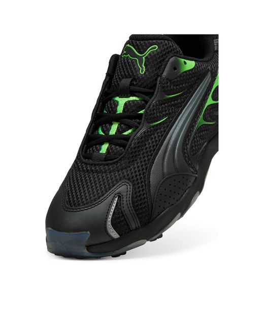 PUMA Black Inhale Colour Shifting Lace-Up Sneakers for men