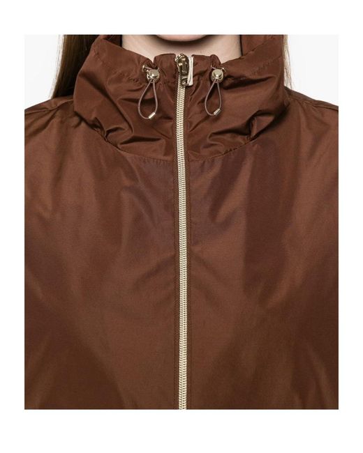 Herno Brown Short Techno Taffeta Jacket