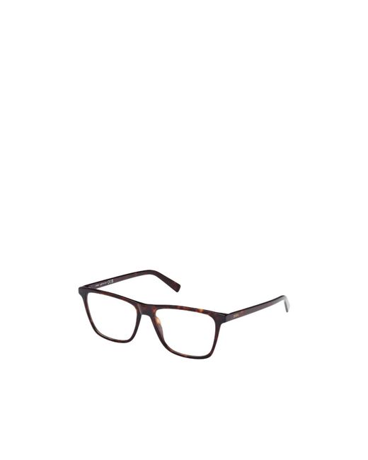 Zegna Metallic Square Frame Glasses for men