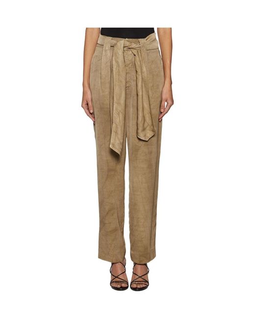 Dondup Natural Lace Up Straight Casual Pants