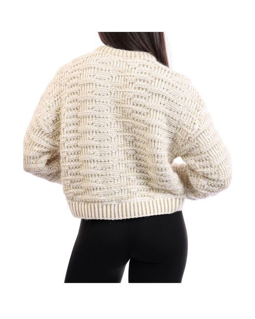 Boss White Crew-Neck Knit Sweater