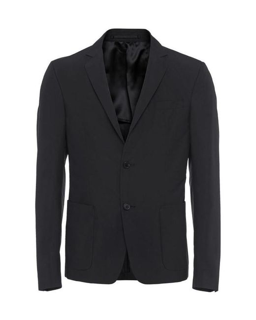 Prada Black Single-Breasted Suit Jacket for men