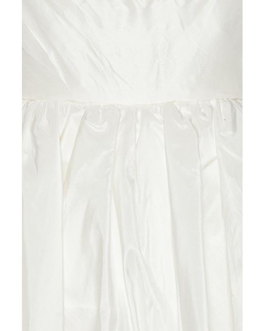 ROTATE BIRGER CHRISTENSEN White Strapless Balloon Mini Dress