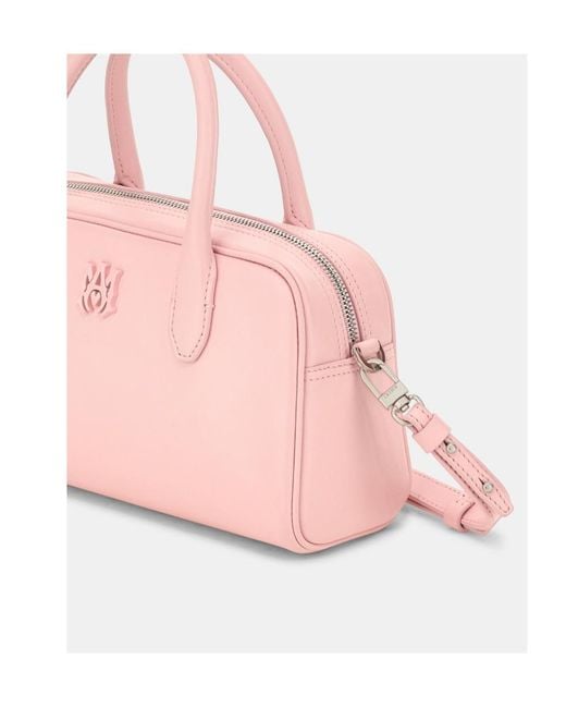 Amiri Pink Ma-Plaque Leather Tote Bag