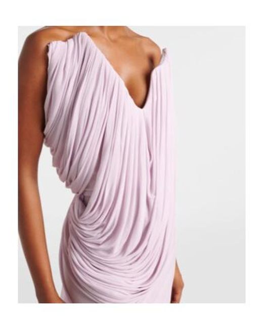 Maticevski Pink Systema Draped Jersey Gown