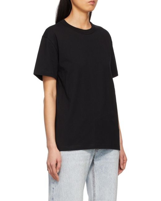 Alexander Wang Black Logo-Print Short-Sleeved T-Shirt