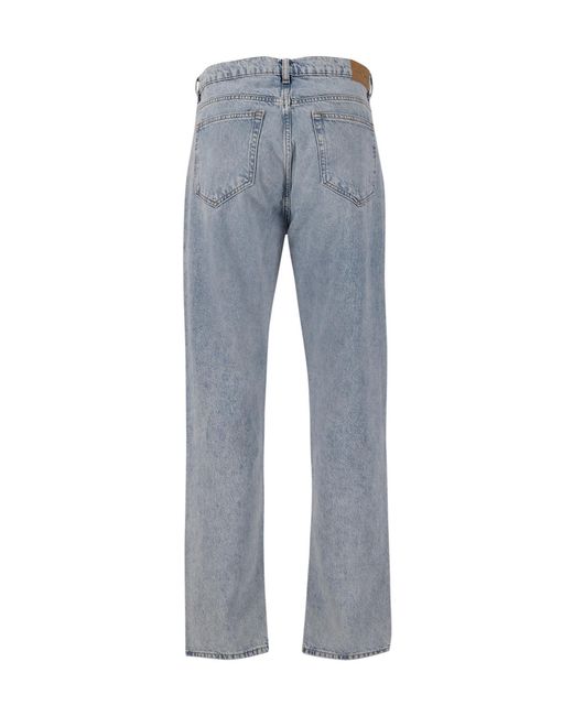 Samsøe & Samsøe Blue Denim Trousers With Belt Loops for men