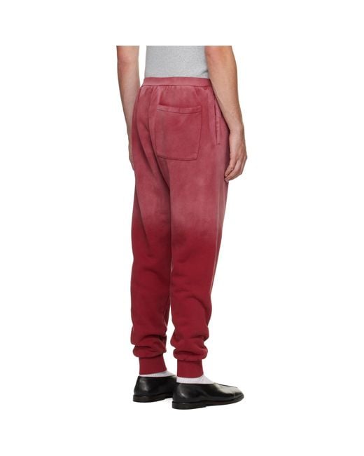 Entire studios Red Single-Button Detail Sweatpants for men