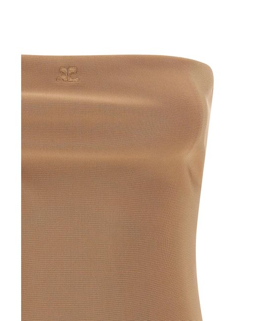 Courreges Brown Courrèges Bustier Lingerie Jersey Bodysuit