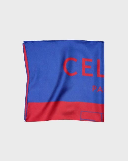 Céline Red Square Silk Scarf