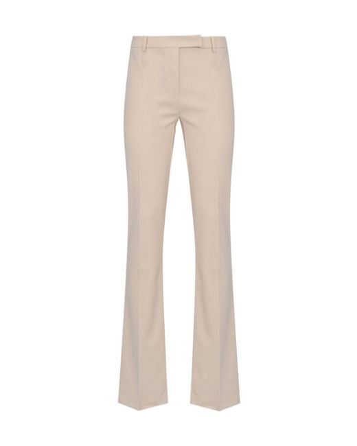 Patrizia Pepe Natural Split-Hem Tailored Pants