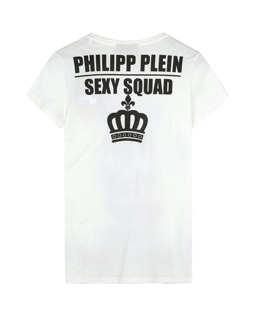 Philipp Plein White Logo Details T-Shirt