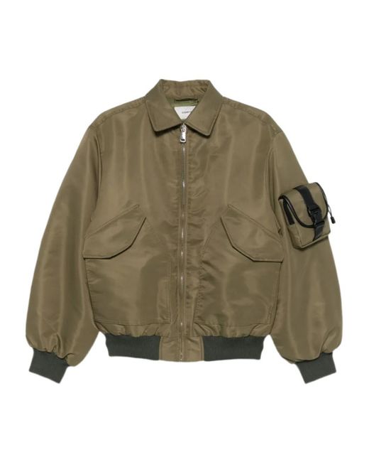 Coperni Green Pocket-Detail Bomber Jacket