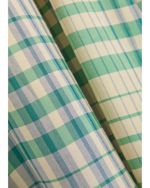 Polo Ralph Lauren Green Plaid Woven Midi Dress