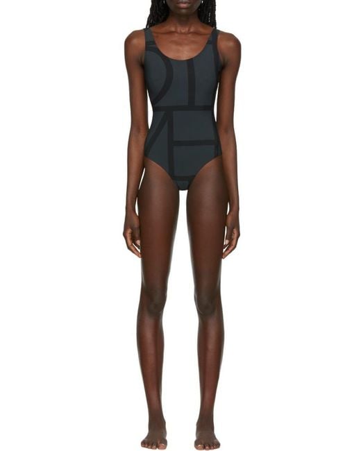 Totême  Black Totême Sleeveless Crewneck Swimsuit