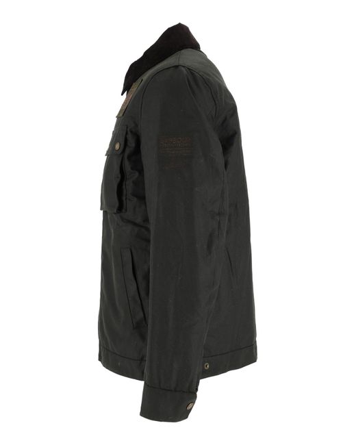 Barbour Black Waxed Cotton Jacket for men