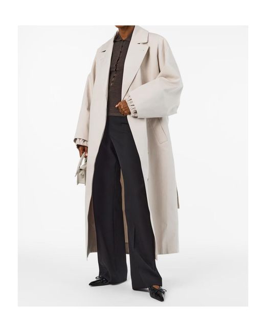 Jacquemus Natural Lapel Long-Sleeved Trench Coat