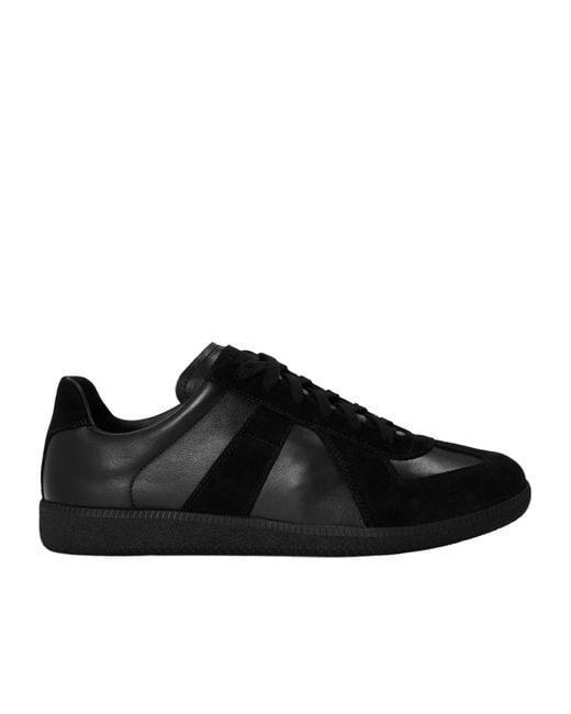 Maison Margiela Black Simple Low-Top Sports Shoes for men