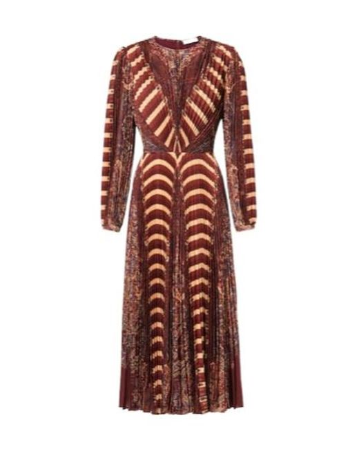 Ulla Johnson Red Pleated Mid-Length Dress