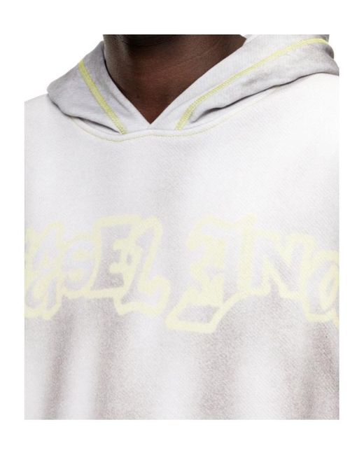 DIESEL Gray Boxt-Hood-Show Long-Sleeved Hoodie for men