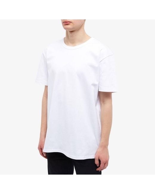 McQueen White T-Shirt With Round Neck And Short Sleeves for men