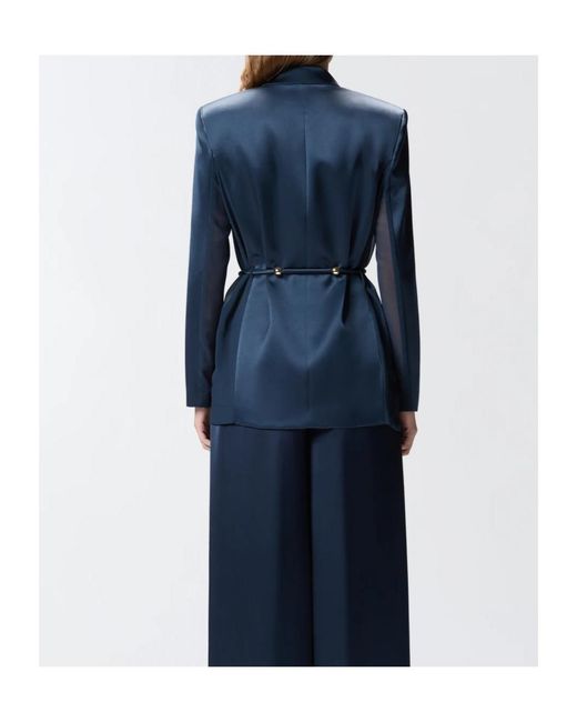 Pinko Blue Carillon Belted Jacket