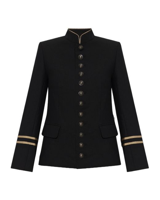 Zadig & Voltaire Black Vallo Military Blazer for men