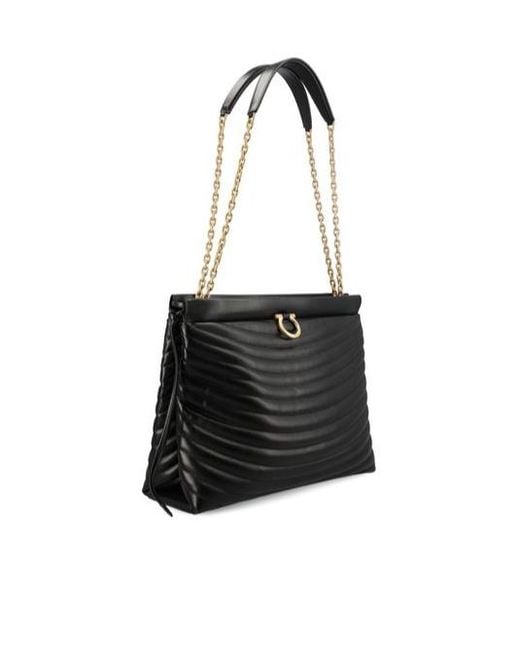 Ferragamo Black Ferragamo Gancini Shoulder Bag