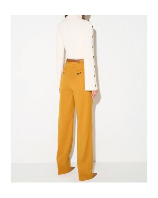 Elisabetta Franchi White Knit Pullover With Jewel Buttons