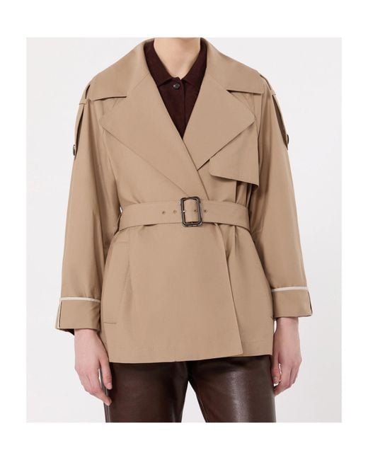 Max Mara Natural Long Sleeve Windbreaker