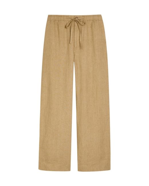 Polo Ralph Lauren Natural Wide-Leg Linen Trousers