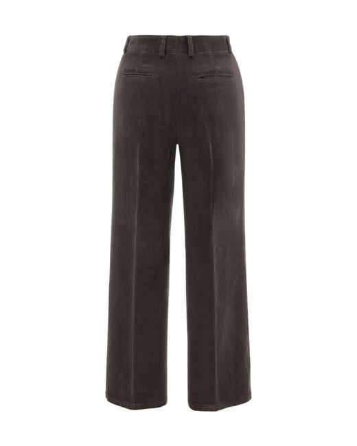 Ql2 Gray Teodora Corduroy Wide-Leg Pants
