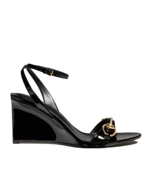 Gucci Black Donna Wedge Sandal