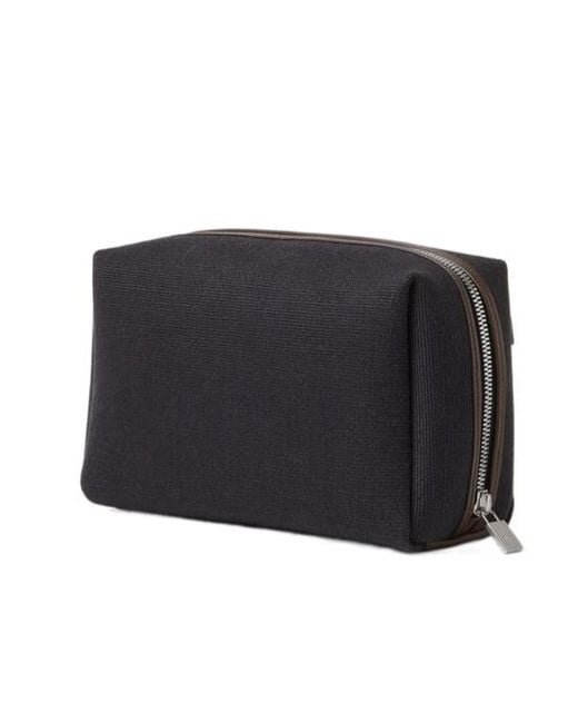 Loro Piana Black Medium Extra Travel Pouch for men