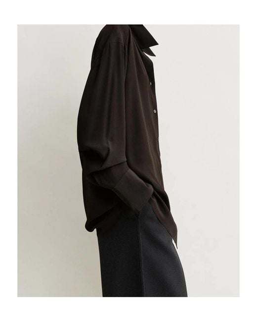 Totême  Black Silk Crepe Shirt